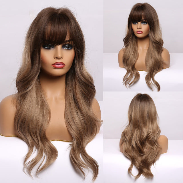 GEMMA Red Brown Copper Ginger Long Straight Synthetic Wigs