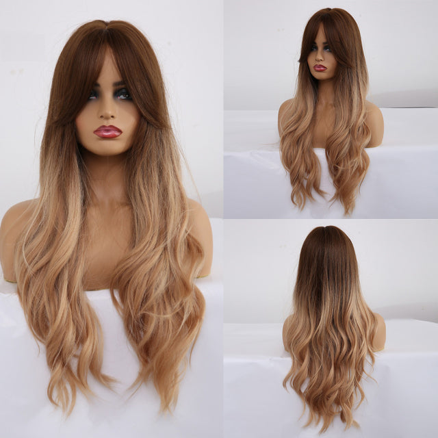 GEMMA Red Brown Copper Ginger Long Straight Synthetic Wigs