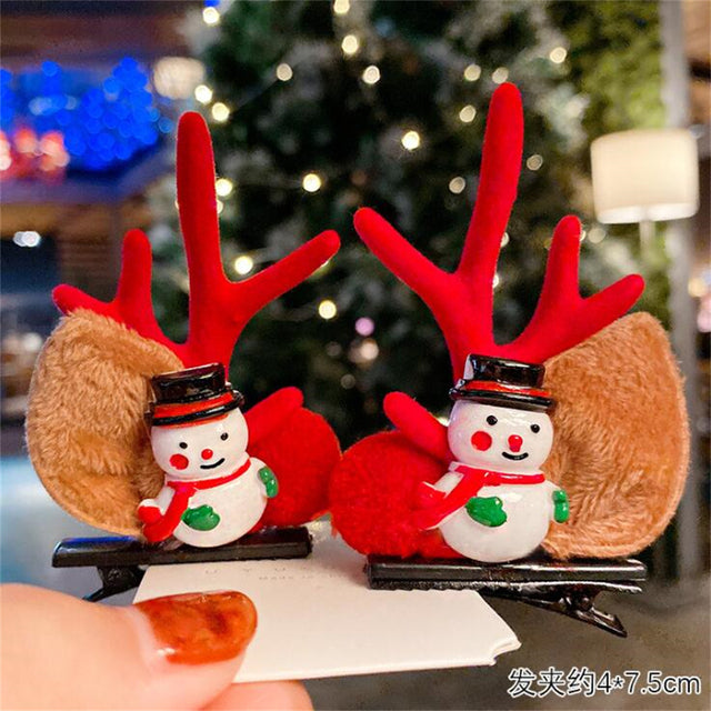 Christmas Cute Antler Hair Clips