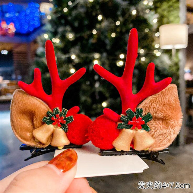 Christmas Cute Antler Hair Clips