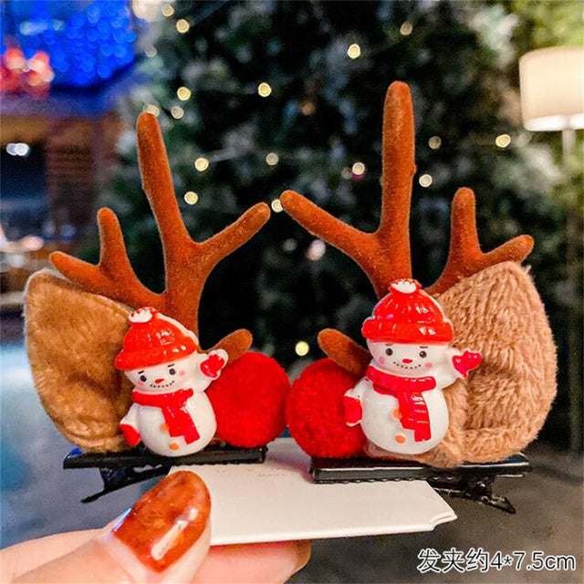 Christmas Cute Antler Hair Clips