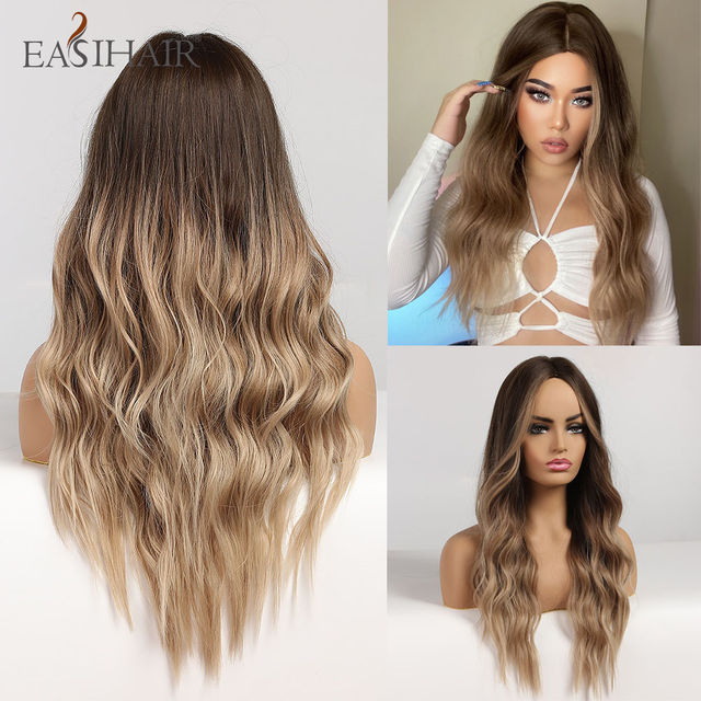 EASIHAIR Ombre Brown Light Blonde Platinum