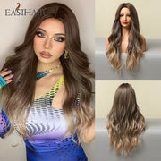 EASIHAIR Ombre Brown Light Blonde Platinum