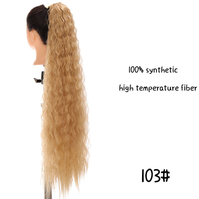 Synthetic Hair Fiber Heat-Resistant Straight Hair With Ponytail