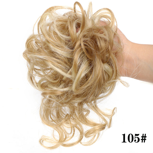 LUPU Synthetic Hair Bun Chignon Messy Curly Hair