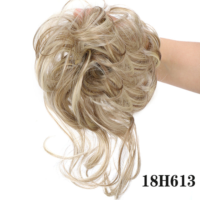 LUPU Synthetic Hair Bun Chignon Messy Curly Hair