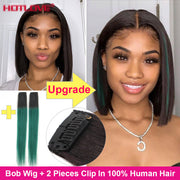 Short Bob Wig Bone Straight Human Hair Wigs