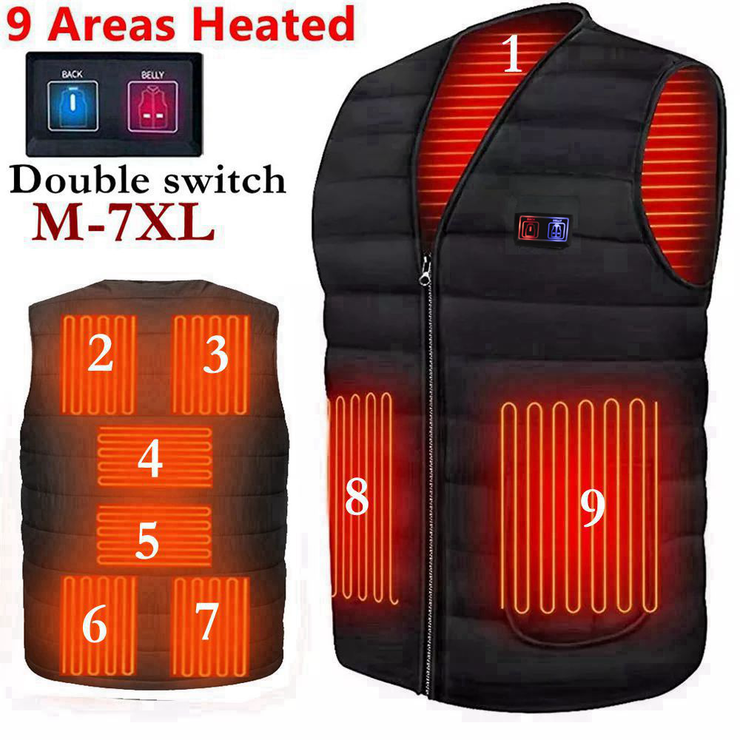 Men Autumn winter Smart heating Cotton Vest