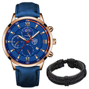 Men Sport Watch Stainless Steel Quartz Wristwatch