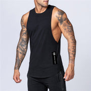 Cotton Workout Gym Tank Top Mens Muscle Sleeveless Sportswear Shirt