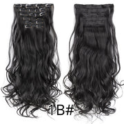 Leeons Synthetic Hair 16 clips Long Straight Synthetic Hair