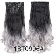 Leeons Synthetic Hair 16 clips Long Straight Synthetic Hair