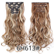 Leeons Synthetic Hair 16 clips Long Straight Synthetic Hair