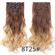 Leeons Synthetic Hair 16 clips Long Straight Synthetic Hair