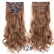 Leeons Synthetic Hair 16 clips Long Straight Synthetic Hair