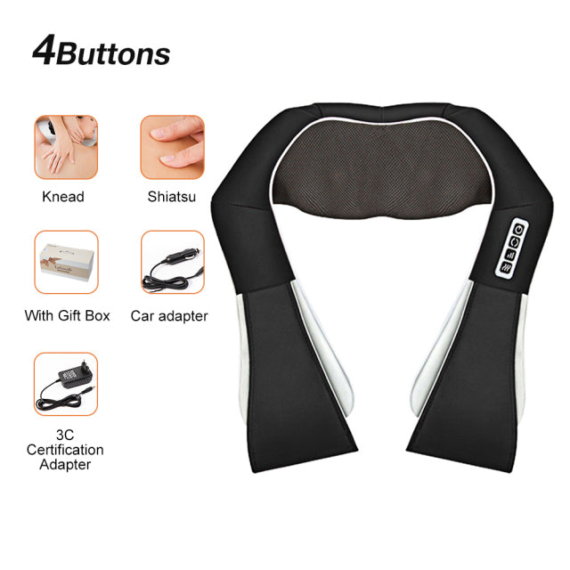 U Shape Electrical Shiatsu Back Neck Shoulder Body Massager