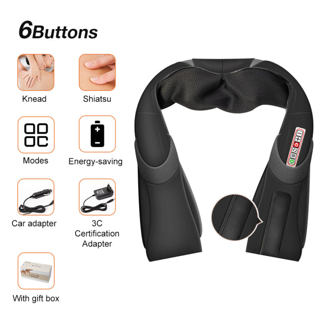 U Shape Electrical Shiatsu Back Neck Shoulder Body Massager