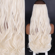 Synthetic No Clip Invisible Wire Hair Extensions Straight Natural Black