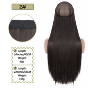 Synthetic No Clip Halo Hidden Hair Extension Ombre