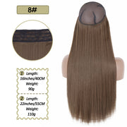 Synthetic No Clip Halo Hidden Hair Extension Ombre