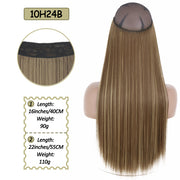 Synthetic No Clip Halo Hidden Hair Extension Ombre