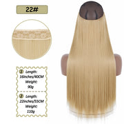 Synthetic No Clip Halo Hidden Hair Extension Ombre