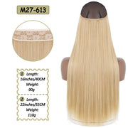 Synthetic No Clip Halo Hidden Hair Extension Ombre