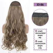 Synthetic No Clip Halo Hidden Hair Extension Ombre