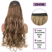 Synthetic No Clip Halo Hidden Hair Extension Ombre