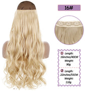 Synthetic No Clip Halo Hidden Hair Extension Ombre