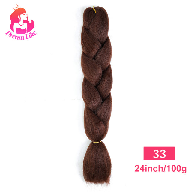 Dream Like 24 inch Ombre Color Synthetic Hair Braids Pre Stretched Wholesale