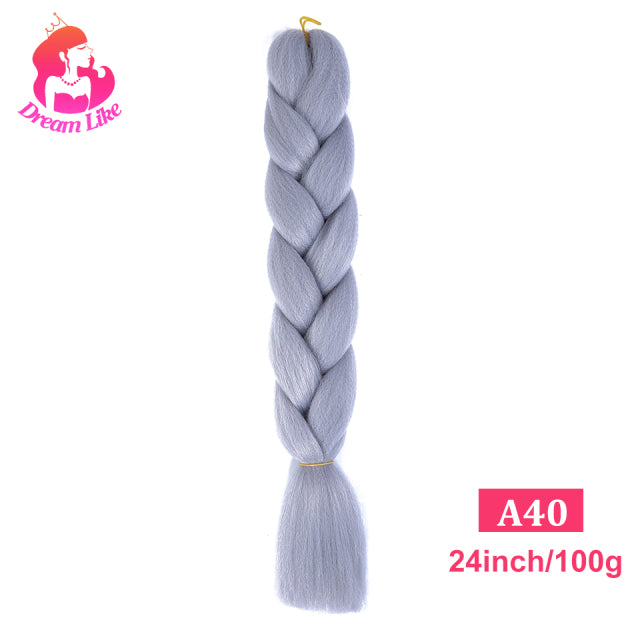 Dream Like 24 inch Ombre Color Synthetic Hair Braids Pre Stretched Wholesale