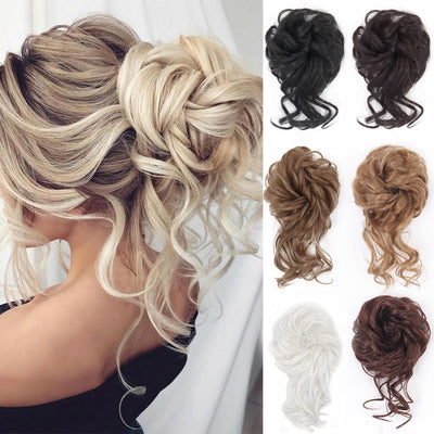 XINRAN Synthetic Curly Donut Chignon