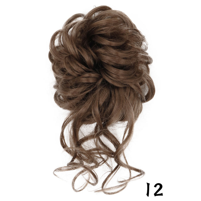 XINRAN Synthetic Curly Donut Chignon