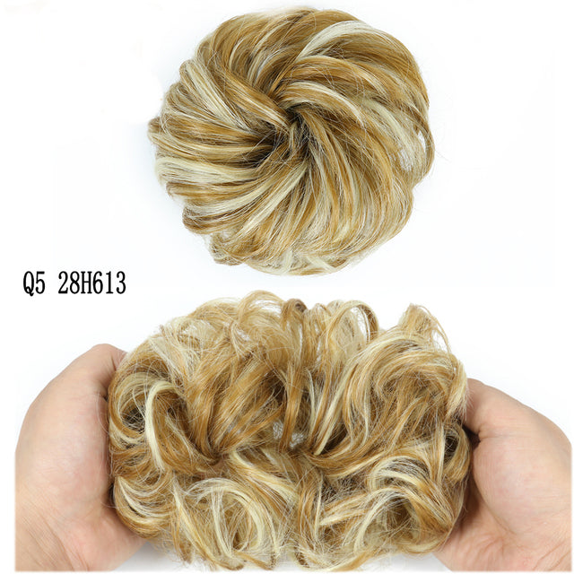 XINRAN Synthetic Curly Donut Chignon