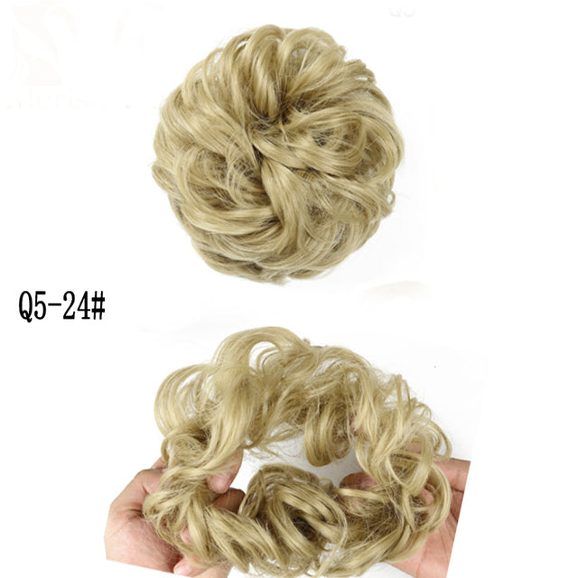 XINRAN Synthetic Curly Donut Chignon