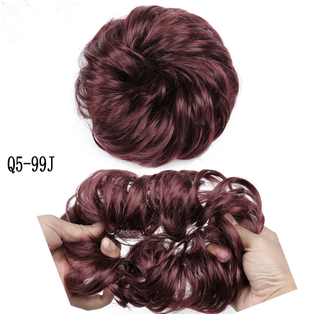 XINRAN Synthetic Curly Donut Chignon