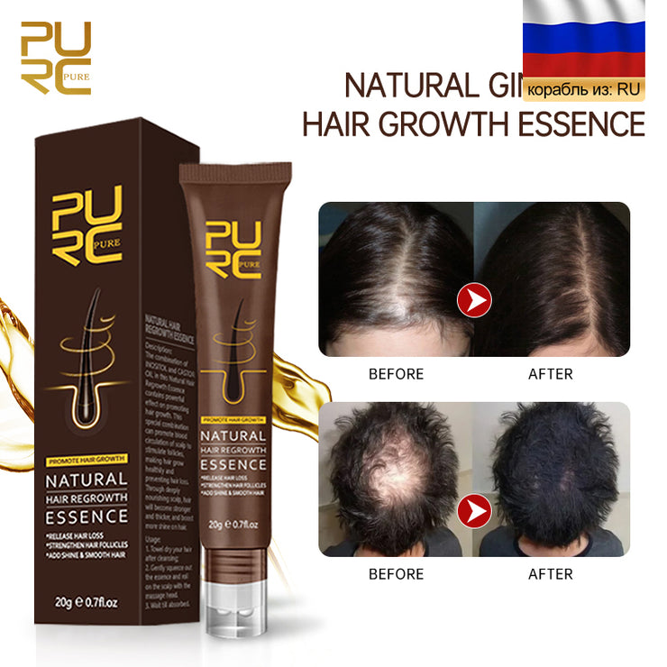 PURC Natural Hair Growth Oil Thickener Essence Anti Hairs Loss Care