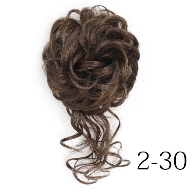 XINRAN Synthetic Curly Donut Chignon