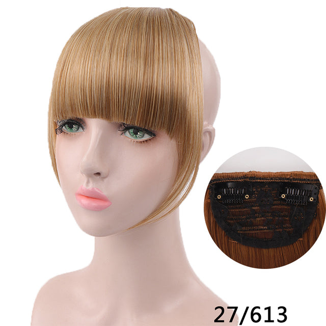 LUPU Synthetic Hair, Women&#39;s Bangs, Short Hair Clips, Natural Black, Solid Color