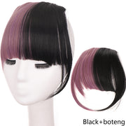 LUPU Synthetic Hair, Women&#39;s Bangs, Short Hair Clips, Natural Black, Solid Color