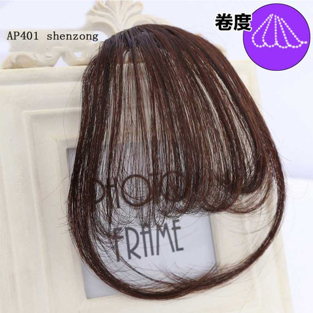 LUPU Synthetic Hair, Women&#39;s Bangs, Short Hair Clips, Natural Black, Solid Color