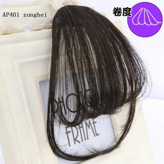 LUPU Synthetic Hair, Women&#39;s Bangs, Short Hair Clips, Natural Black, Solid Color