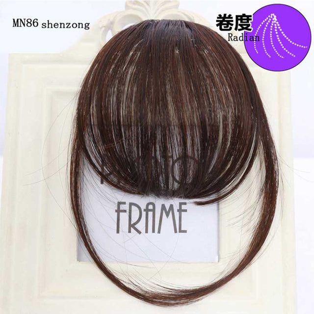 LUPU Synthetic Hair, Women&#39;s Bangs, Short Hair Clips, Natural Black, Solid Color