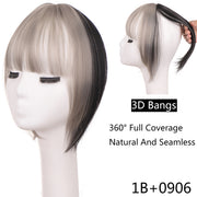 LUPU Synthetic Hair, Women&#39;s Bangs, Short Hair Clips, Natural Black, Solid Color