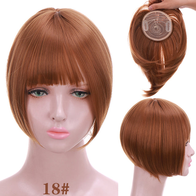 LUPU Synthetic Hair, Women&#39;s Bangs, Short Hair Clips, Natural Black, Solid Color