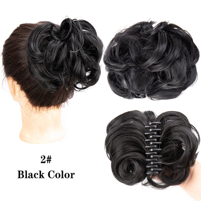 LUPU Synthetic Hair Bun Chignon Messy Curly Hair