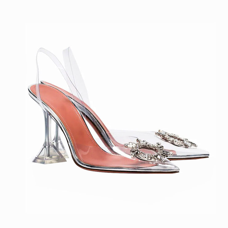 Transparent PVC Sandals Women Pointed