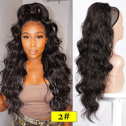 Vigorous Synthetic Long Body Wavy Drawstring Ponytail