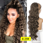 Vigorous Synthetic Long Body Wavy Drawstring Ponytail